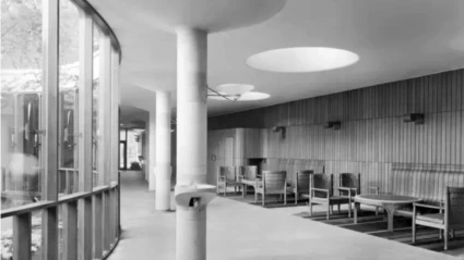 Foajén när huset var klart, 1957.